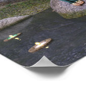 Fee am verzauberten Teich Poster (Ecke)