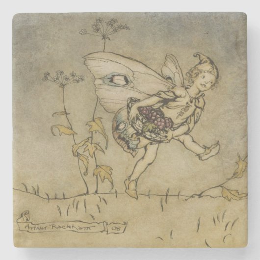 Fee Arthurs Rackham |, Illustration von 'einem Steinuntersetzer (Vorderseite)