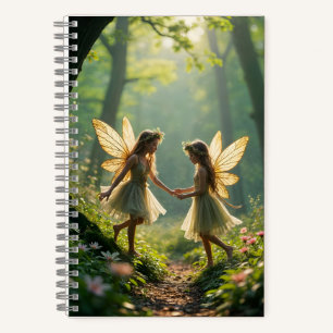 Fee beim Spielen im WaldNotebook Notizblock