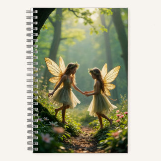 Fee beim Spielen im WaldNotebook Notizblock