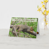 Fee Better Balon Funny Sleepy Eichhörnchen Karte (Gelbe Blume)