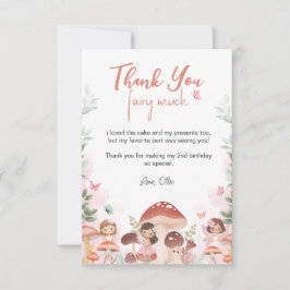 Fee Birthday, verzauberter Whimsical Garden Forest Dankeskarte