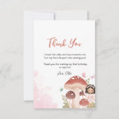 Fee Birthday, verzauberter Whimsical Garden Forest Dankeskarte (Vorderseite)