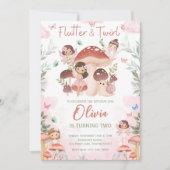 Fee Birthday, verzauberter Whimsical Garden Forest Einladung (Vorderseite)