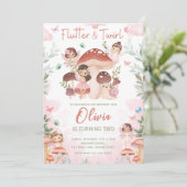 Fee Birthday, verzauberter Whimsical Garden Forest Einladung (Stehend Vorderseite)