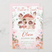 Fee Birthday, verzauberter Whimsical Garden Forest Einladung (Vorne/Hinten)