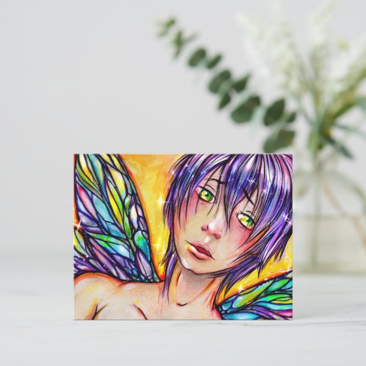 Fee Boy Postkarte (Stehend Vorderseite)