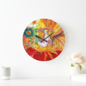 FEE der BLUMEN roten gelben Fantasie Große Wanduhr (Zuhause)