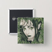 Fee des dunklen Waldknopfes Button (Vorne & Hinten)