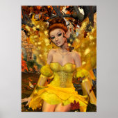 Fee des Herbsttanzes Fantasy Art Poster (Vorne)