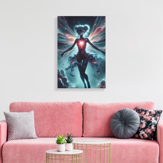 Fee des kosmischen Blutes Leinwanddruck (Insitu (Wohnzimmer))