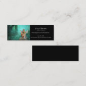 Fee, die auf ein Pilz-Flecken-Visitenkarten sitzt Mini Visitenkarte (Vorne/Hinten)