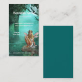 Fee, die auf ein Pilz-Flecken-Visitenkarten sitzt Visitenkarte (Vorne/Hinten)