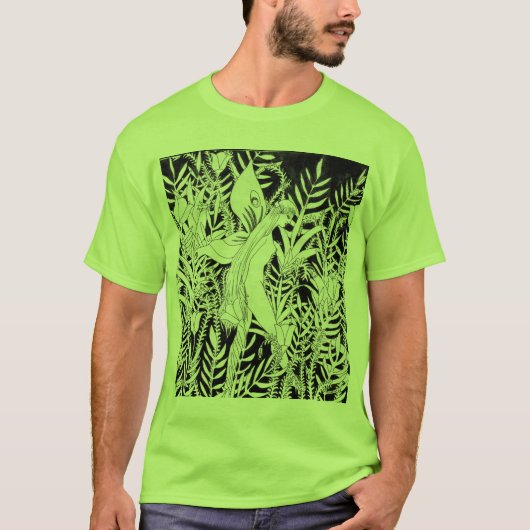 Fee, die in Blumen geht T-Shirt (Vorderseite)