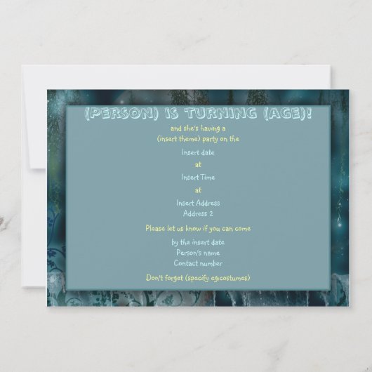 Fee Einladung (Rückseite)