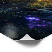 Fee Fantasy Forest Night Scene Poster (Ecke)