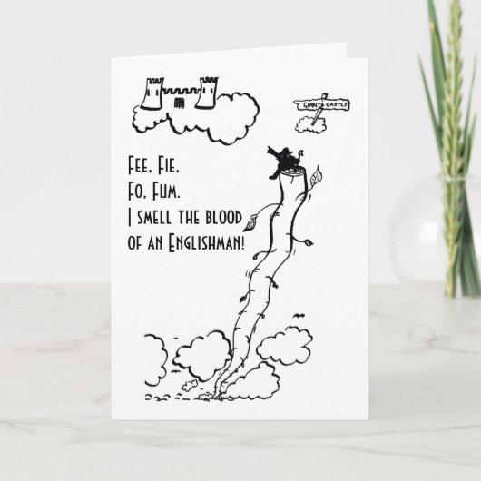 Fee, Fie, Fo, Fum! Feiertagskarte (Vorderseite)