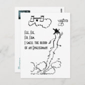 Fee, Fie, Fo, Fum! Postkarte (Vorne/Hinten)