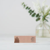 Fee-Geschichte Schloss-Visitenkarten Mini Visitenkarte (Stehend Vorderseite)