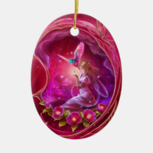 Fee - Girly Digital-Kunst Keramik Ornament