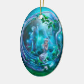 Fee - Girly Digital-Kunst Keramik Ornament (Links)