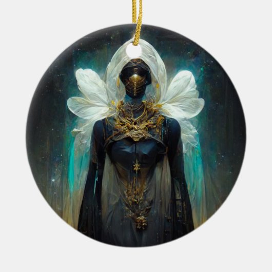 Fee Guardian Fantasy Keramik Ornament (Vorne)