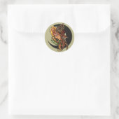 Fee Herbst Runder Aufkleber (Tasche)