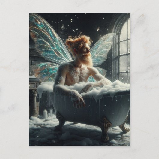 Fee im Bad Postkarte (Vorderseite)