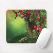 Fee im Blumen-Hut Mousepad (Mit Mouse)