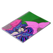 Fee im Blumen-Notizbuch Notizblock (Linke Seite)