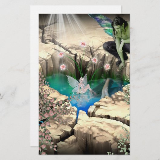 Fee im Elfenteich Briefpapier (Vorne/Hinten)