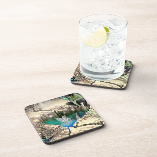 Fee im Elfenteich Getränkeuntersetzer (Rechte Seite)