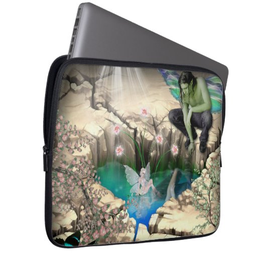 Fee im Elfenteich Laptopschutzhülle (Vorne Rechts)