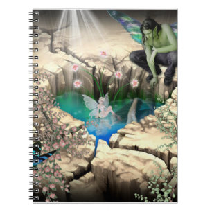 Fee im Elfenteich Notizblock