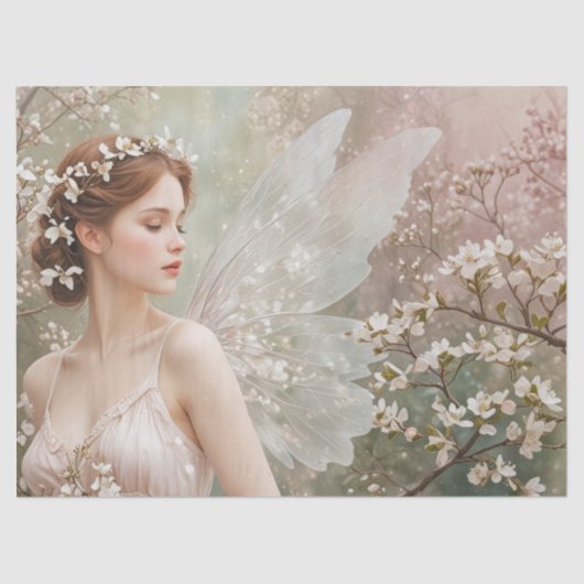 Fee im Frühling Seidenpapier (Vorderseite)