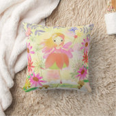 Fee im Garten. Personalisiert.wirbelkissen Kissen (Decke)