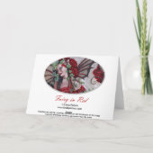 Fee im Rot Feiertagskarte (Rückseite)