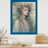 "Fee im Sonnenaufgang" Poster (Küche)