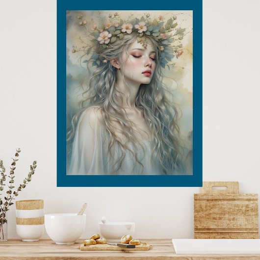 "Fee im Sonnenaufgang" Poster (Küche)