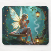 Fee im verzauberten Waldtrinkkaffee Mousepad (Vorne)