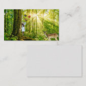 Fee im Zauberwald mit Bambi und Schmetterling Visitenkarte (Vorne/Hinten)