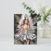 Fee in einem Modefoilkleid Postkarte (Stehend Vorderseite)
