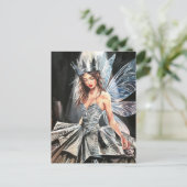 Fee in einem Modefoilkleid Postkarte (Stehend Vorderseite)