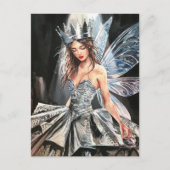 Fee in einem Modefoilkleid Postkarte (Vorderseite)