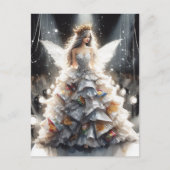 Fee in einem Modekleid aus Chip-Taschen Postkarte (Vorderseite)