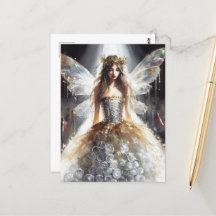 Fee in einem Modekleid aus Kunststoff