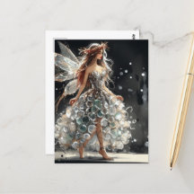 Fee in einem Modekleid aus Kunststoff