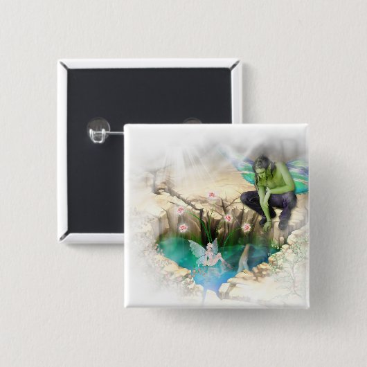 Fee in Elven Pond Vignette Button (Vorne & Hinten)