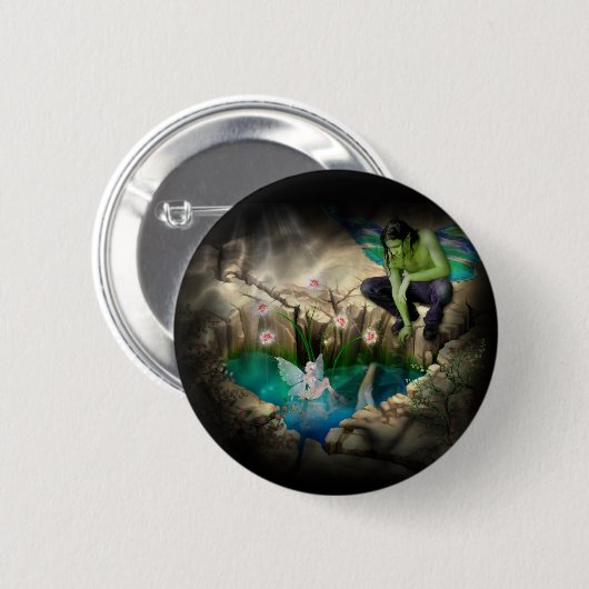 Fee in Elven Pond Vignette Button (Vorne & Hinten)