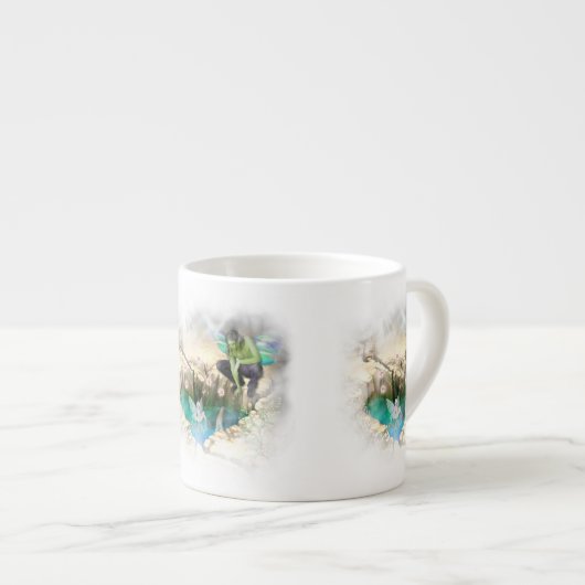 Fee in Elven Pond Vignette Espressotasse (Vorderseite Rechts)